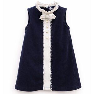 Janie and Jack The Forever Bow Dress: Navy, 12-18 months